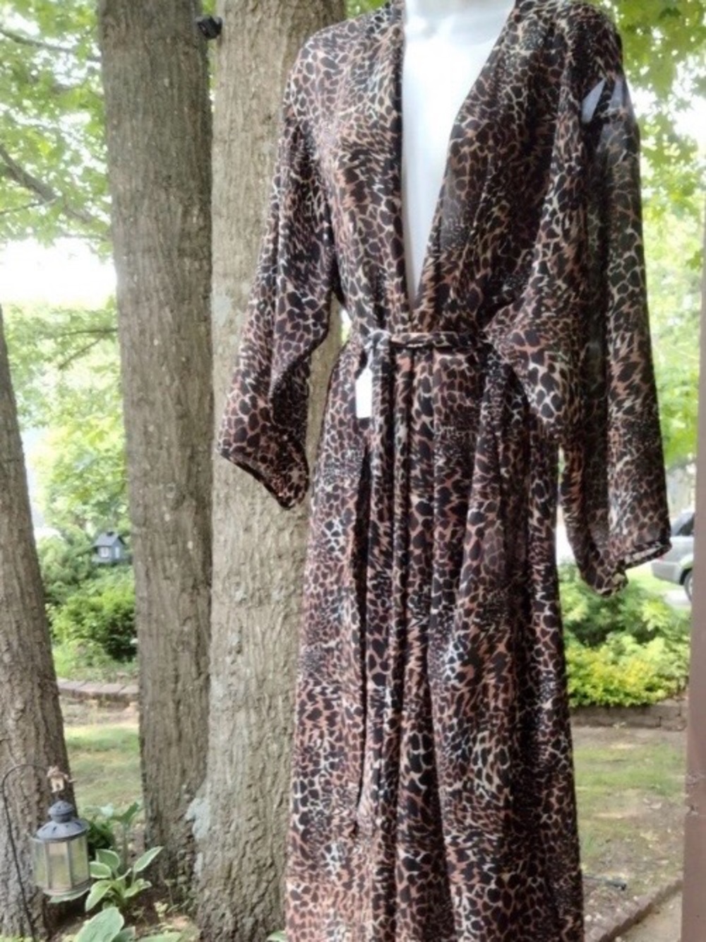 Vintage Josie Women's Leopard Long Robe